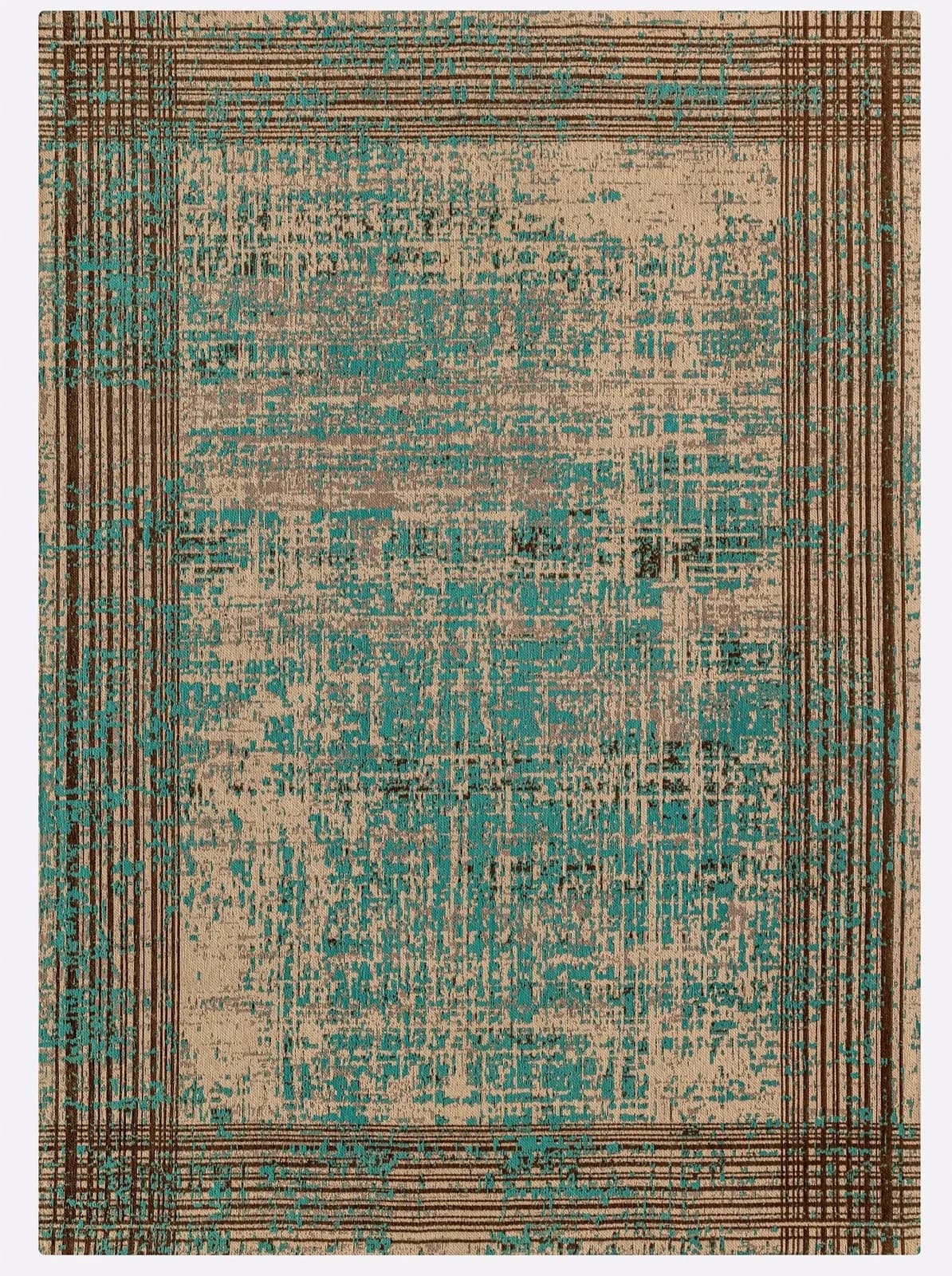 HEINE HOME Teppich Läufer Blau Vintage Jacquard