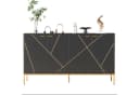 i@home Sideboard 4 Türen Schwarz/Gold Modernes Design Bild 2