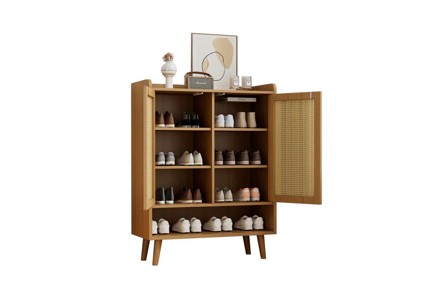 Tongtong Schuhschrank Beige mit 2 Türen und 5 Böden - Bild 2