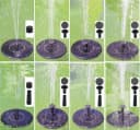 XDeer Solarbrunnen Garten Wasserpumpe Schwarz Bild 5
