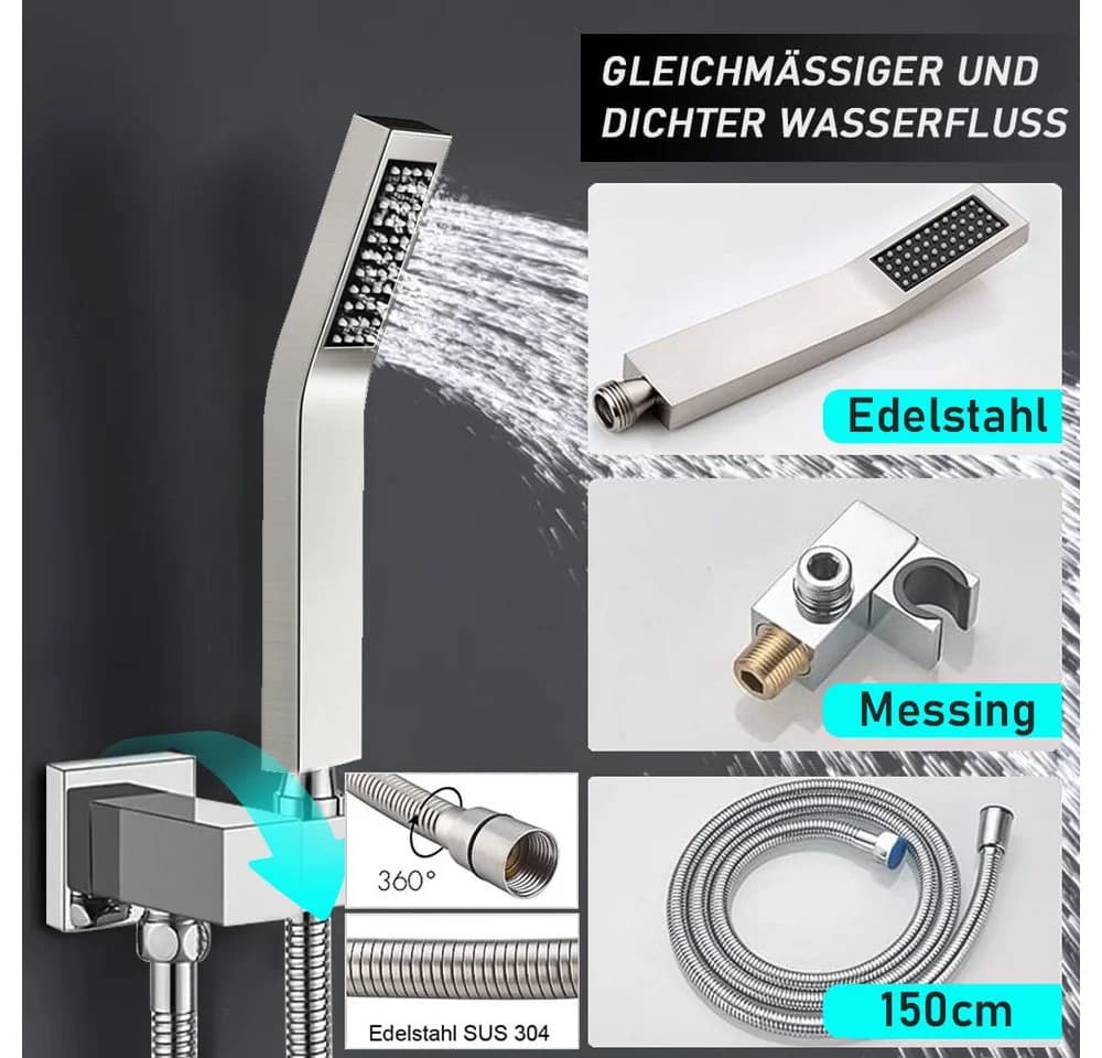 XERSEK Duschsystem Edelstahl Komplettset Unterputz Duschsystem - Bild 3