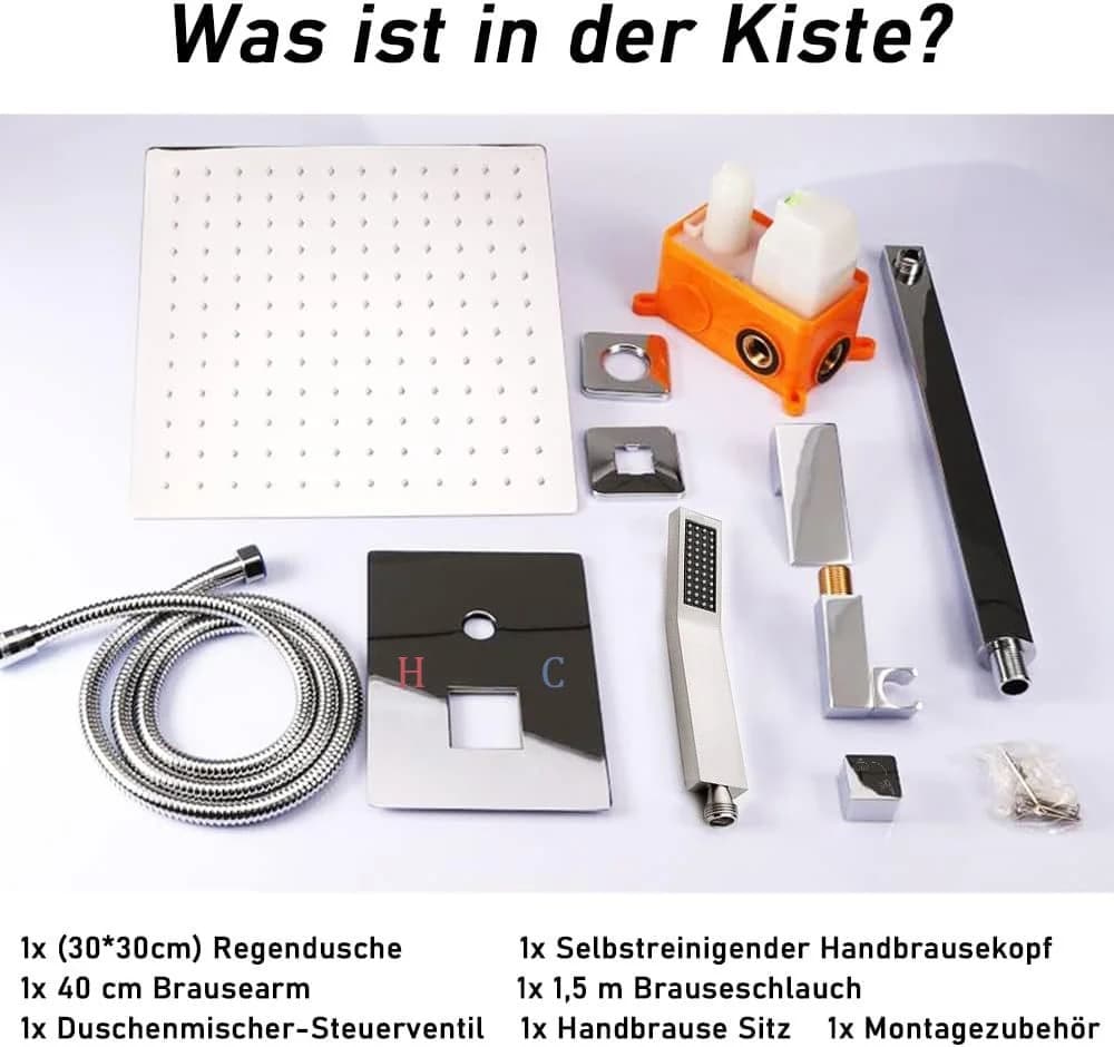 XERSEK Duschsystem Edelstahl Komplettset Unterputz Duschsystem - Bild 5