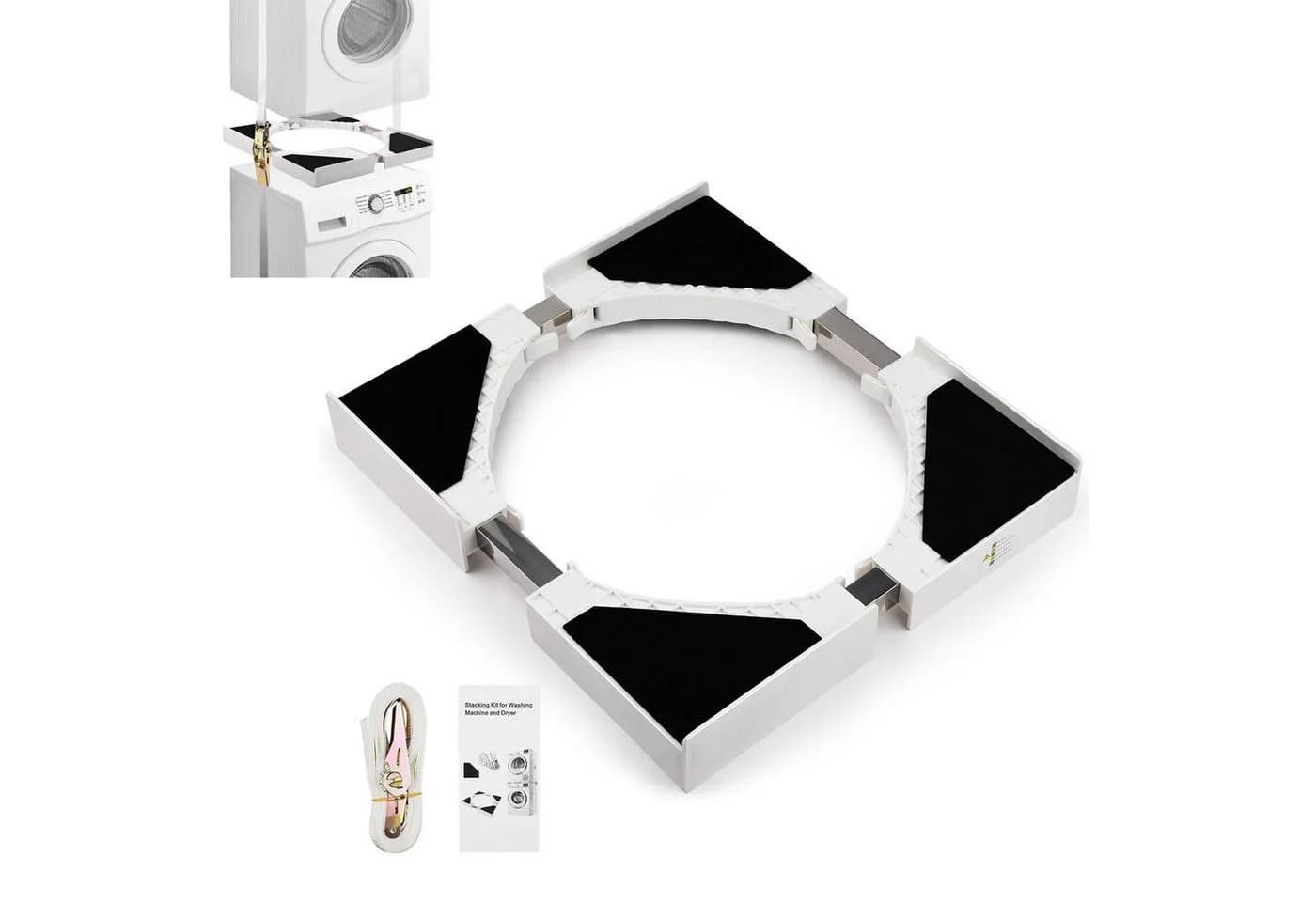 XERSEK Waschmaschinenuntergestell Universal-Stapelbausatz mit Ratschenseil - Bild 2