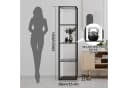 XERSEK Eckregal LED Standregal Bücherregal Vitrine Dimmbar mit APP & Fernbedienung, Metallrahmen Regal 4-6 Ablagen Bild 4