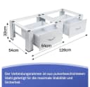 XERSEK Waschmaschinenuntergestell Stahl Weiß Bild 3