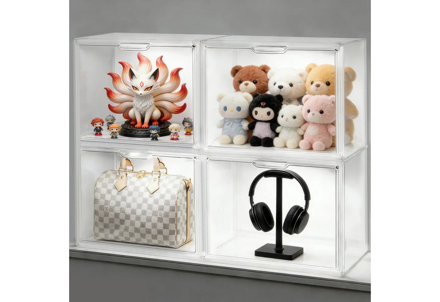 XERSEK Acryl Vitrine mit LED Beleuchtung Transparent - Bild 2