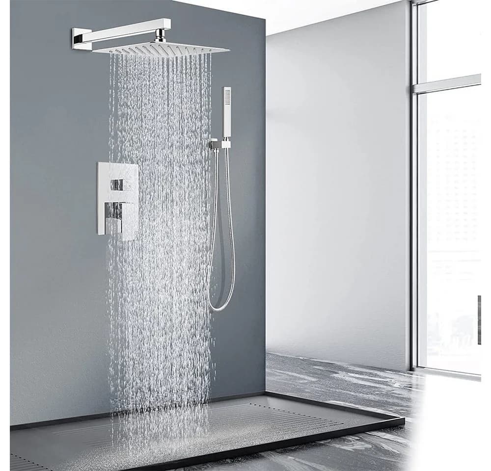 XERSEK Duschsystem Unterputz 30x30 cm Regendusche Edelstahl Messing - Bild 2