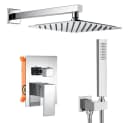 XERSEK Duschsystem Unterputz 30x30 cm Regendusche Edelstahl Messing Bild 3