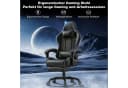HOMALL Gaming-Stuhl mit Massagefunktion und Fußstütze Schwarz Bild 1