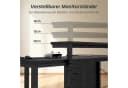 HOMALL Computertisch Eckschreibtisch Reversibel L Förmiger Schreibtisch mit Regal Bild 4