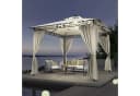HOMALL Gartenpavillon Beige mit Solarleuchten und Seitenwänden Bild 1