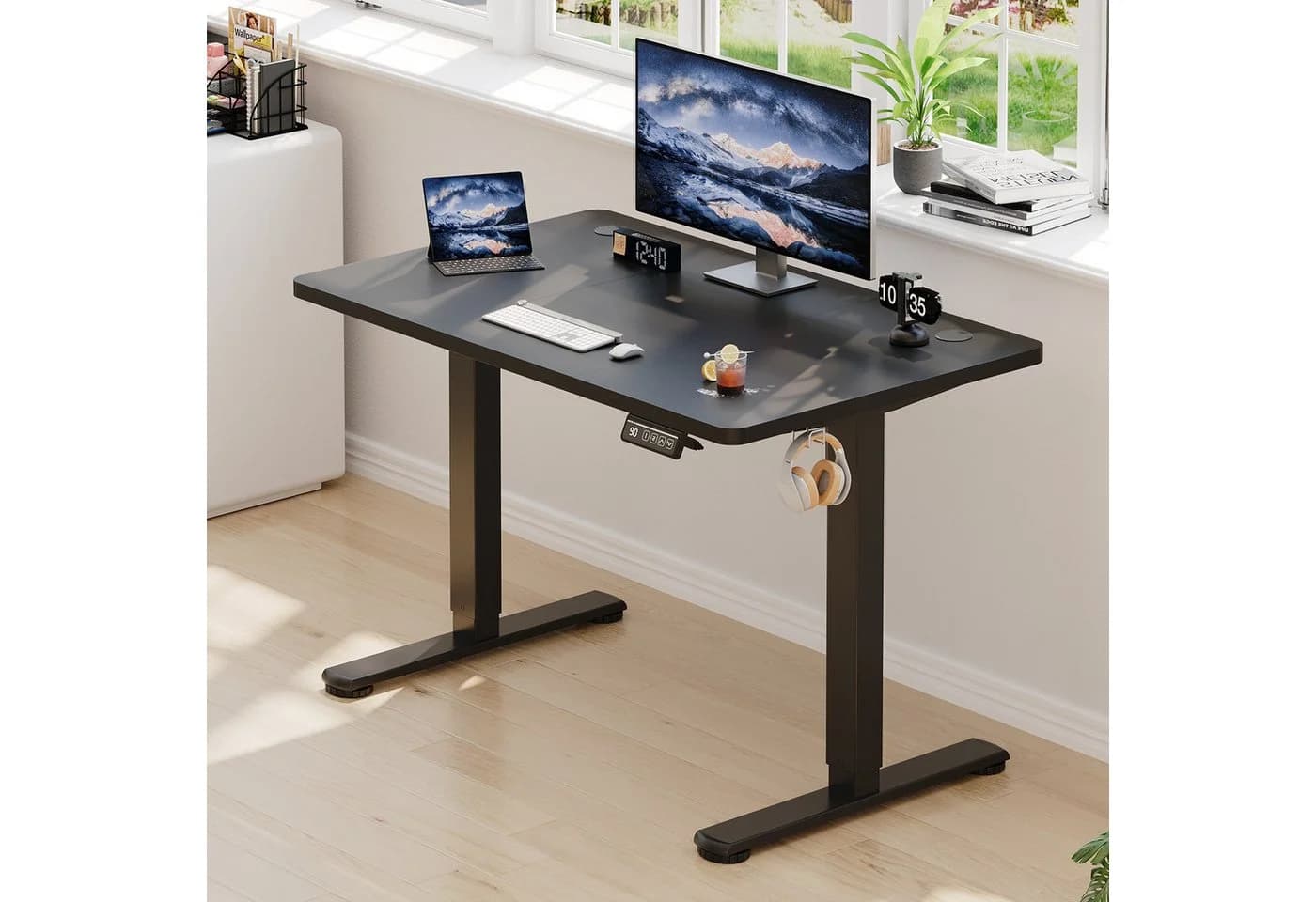 HOMALL Schreibtisch Höhenverstellbar Elektrisch Memory-Funktion 100/120/140/160/180cm