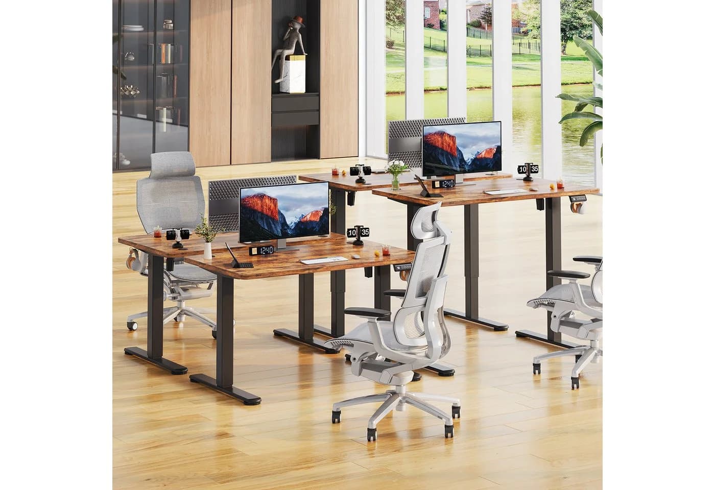 HOMALL Höhenverstellbarer Schreibtisch mit Memory-Funktion - Bild 3