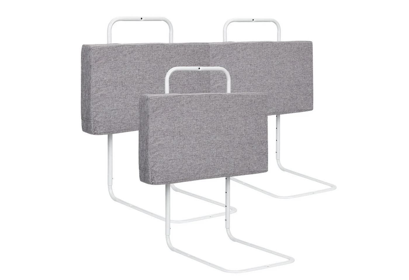 Clanmacy Bettschutzgitter 3er Set Höhenverstellbar Grün/Grau - Bild 2