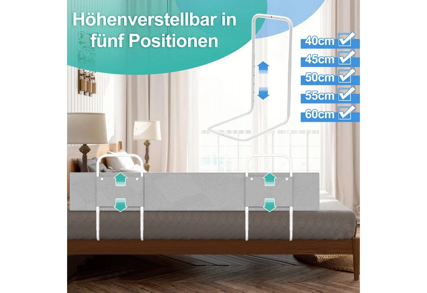 Clanmacy Bettschutzgitter 150cm Metall