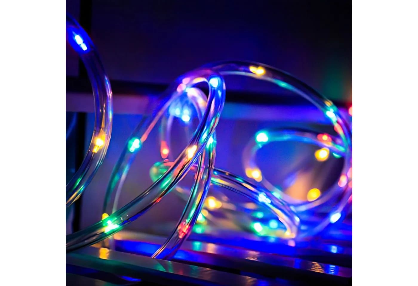 Clanmacy LED-Lichterschlauch 10m Solar Lichterkette Bunt