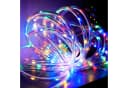 Clanmacy LED-Lichterschlauch 10m Solar Lichterkette Bunt Bild 3