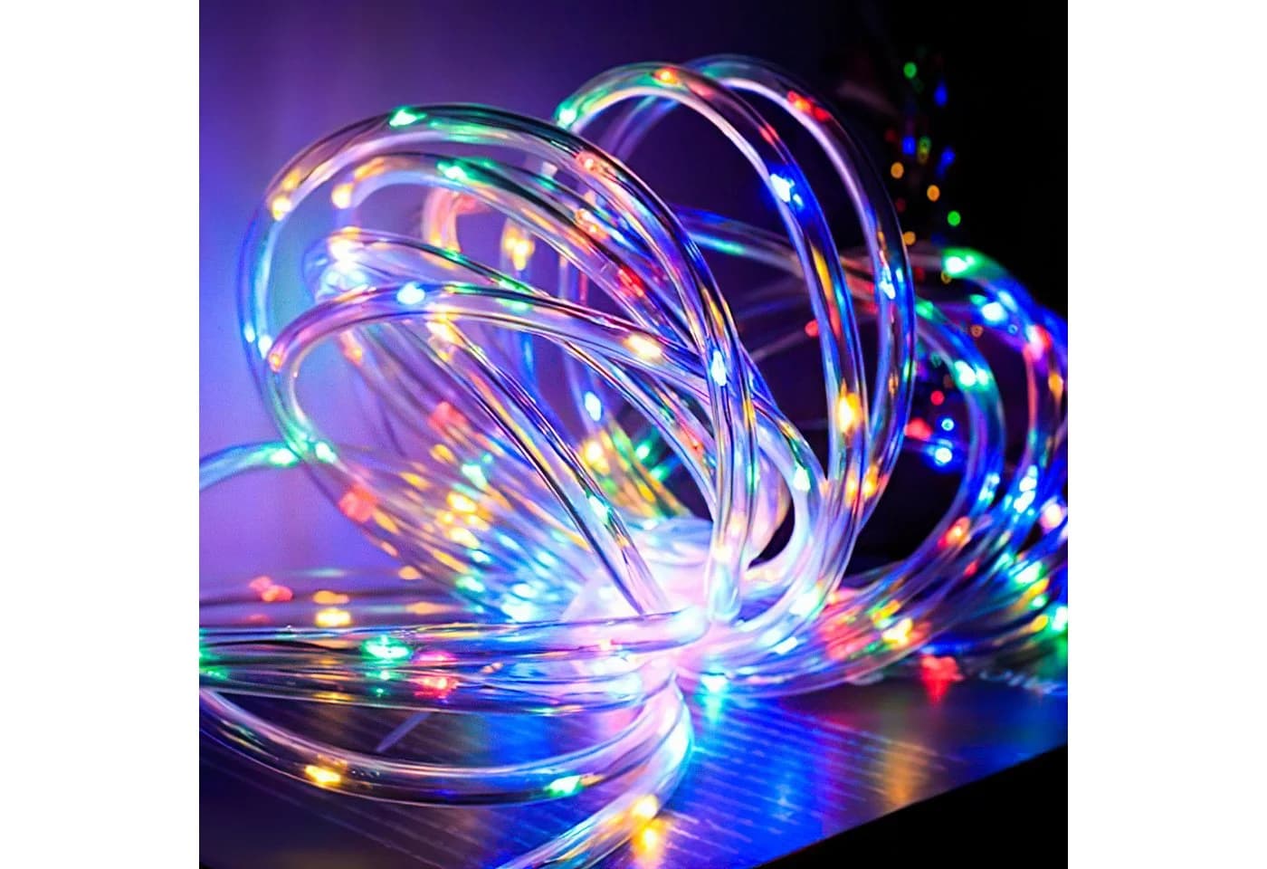 Clanmacy LED-Lichterschlauch 10m Solar Lichterkette Bunt - Bild 3