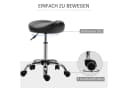 MC Star Arbeitshocker Rollhocker Höhenverstellbar Kunstleder Schwarz Bild 5