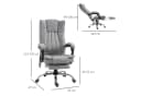 MC Star Massagesessel mit Heizfunktion und Liegefunktion Grau Bild 4