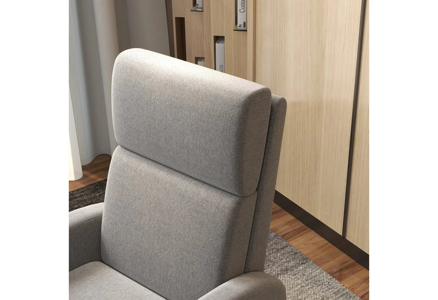 MC Star TV-Sessel mit Liegefunktion grau Leinenoptik - Bild 5