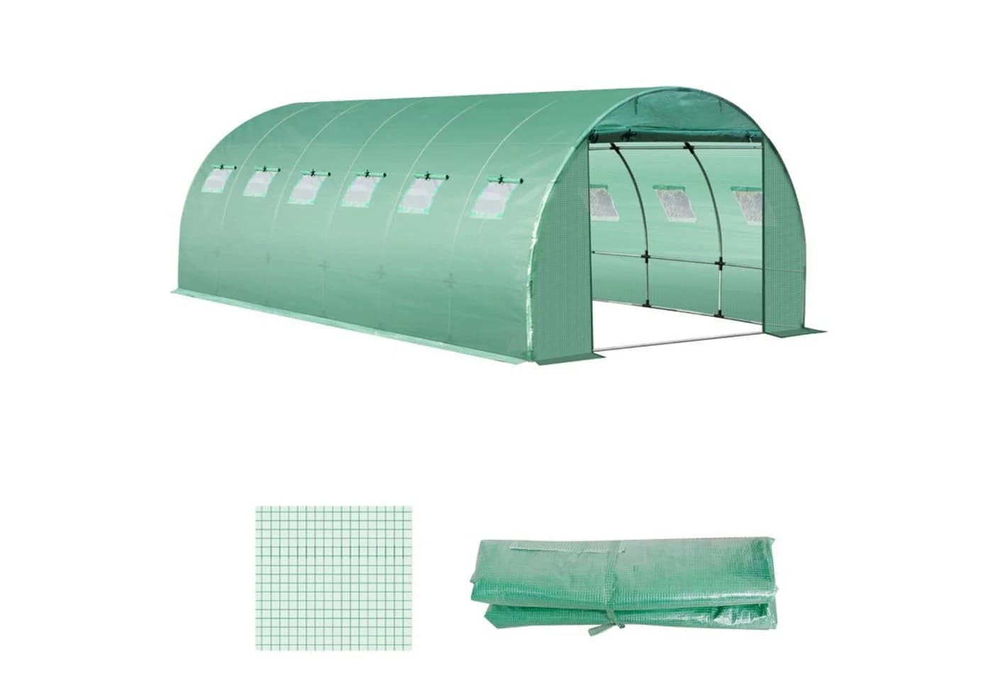 MC Star Foliengewächshaus 6x3x2m PE-Folie UV-Schutz