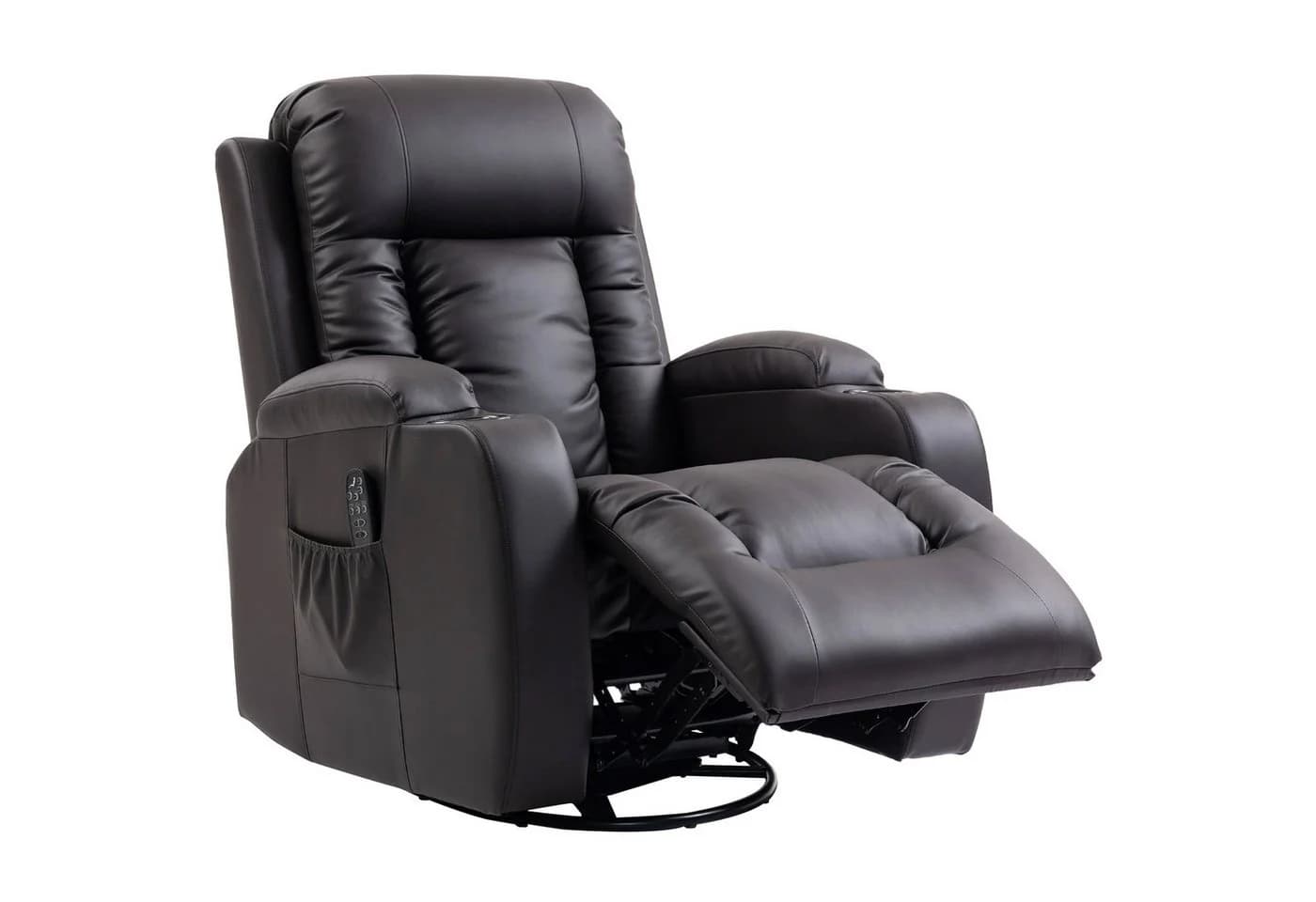BAYMATE Massagesessel mit Heizfunktion & 360° Drehung Braun