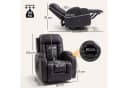 BAYMATE Massagesessel mit Heizfunktion & 360° Drehung Braun Bild 5