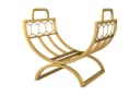 MC Star Kaminholzregal Gold Metall Wabenmuster Bild 2