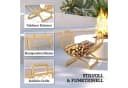 MC Star Kaminholzregal Gold Metall Wabenmuster Bild 5