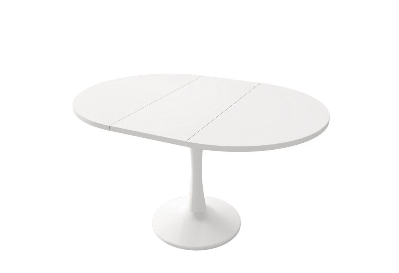 MC Star Ausziehbarer Esstisch Oval Weiß Modern - Bild 5