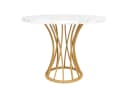 MC Star Runder Esstisch 80cm Gold MDF Marmor 4-6 Plätze Bild 5