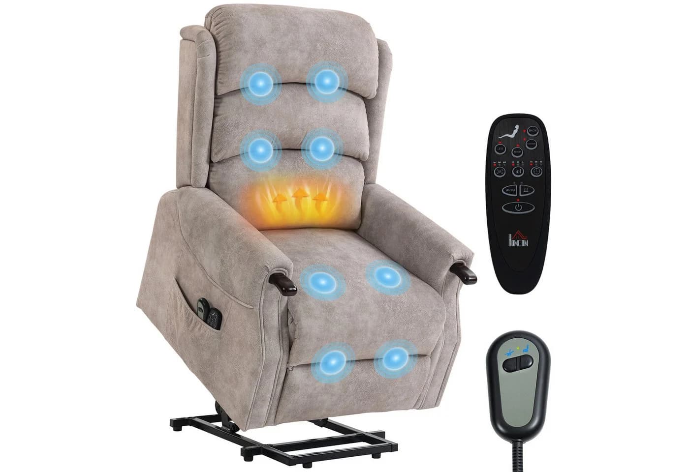 BAYMATE Massagesessel mit Liegefunktion und Massage Braun - Bild 2