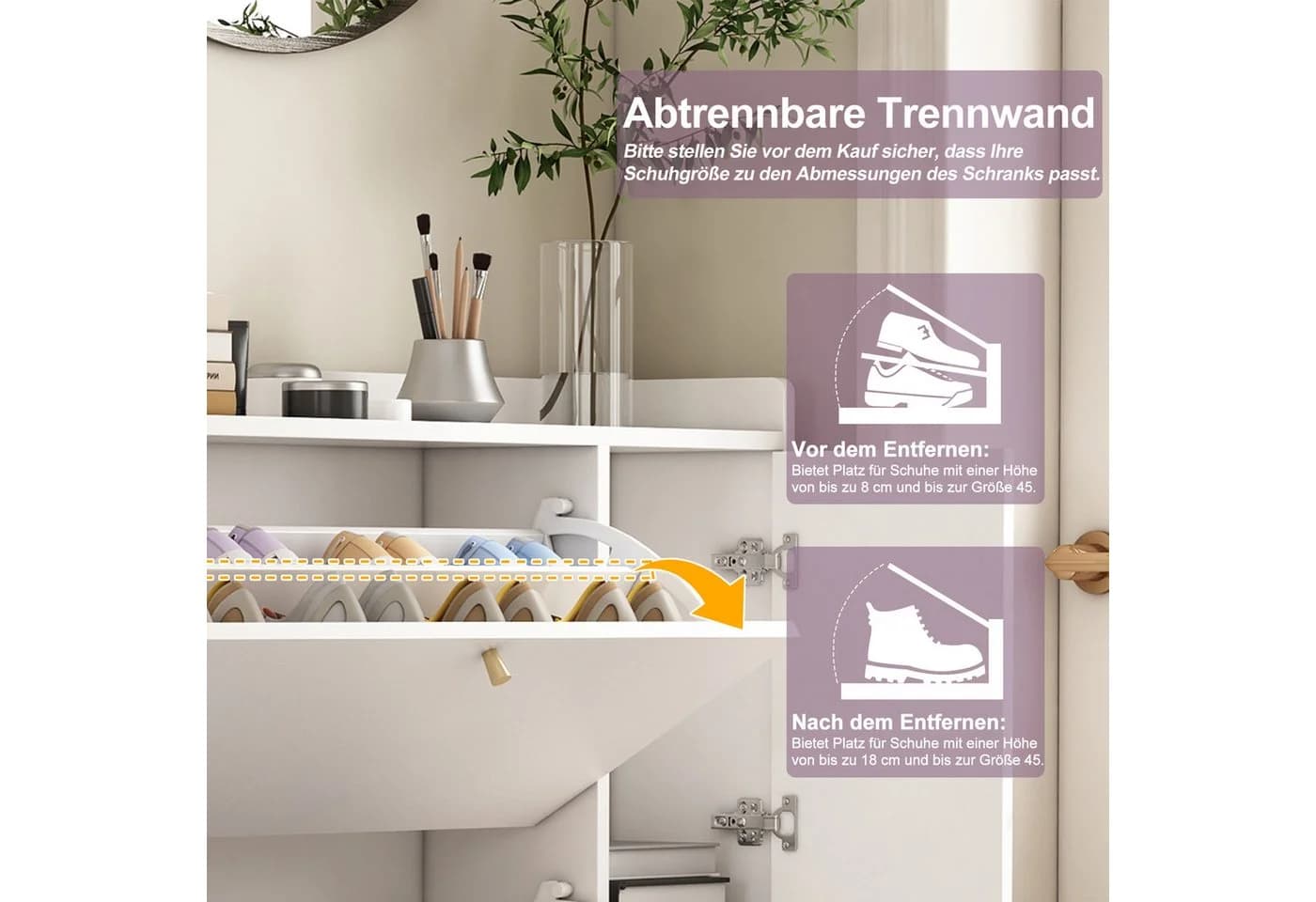 i@home Schuhschrank mit Klappsitz und Schubladen Schwarz - Bild 4