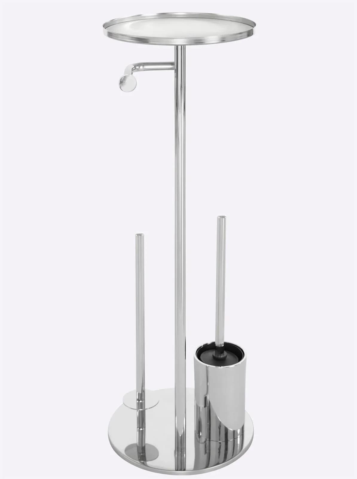 HEINE HOME Badaccessoire-Set WC-Ständer Chrom Glas