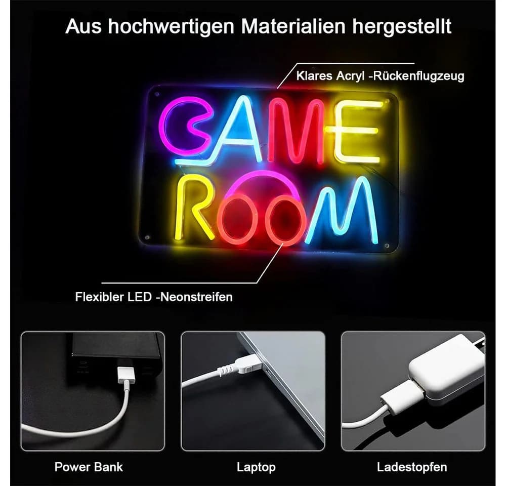 TUWENA LED Dekofigur Spielzimmer Neonlichter Wanddekoration - Bild 3