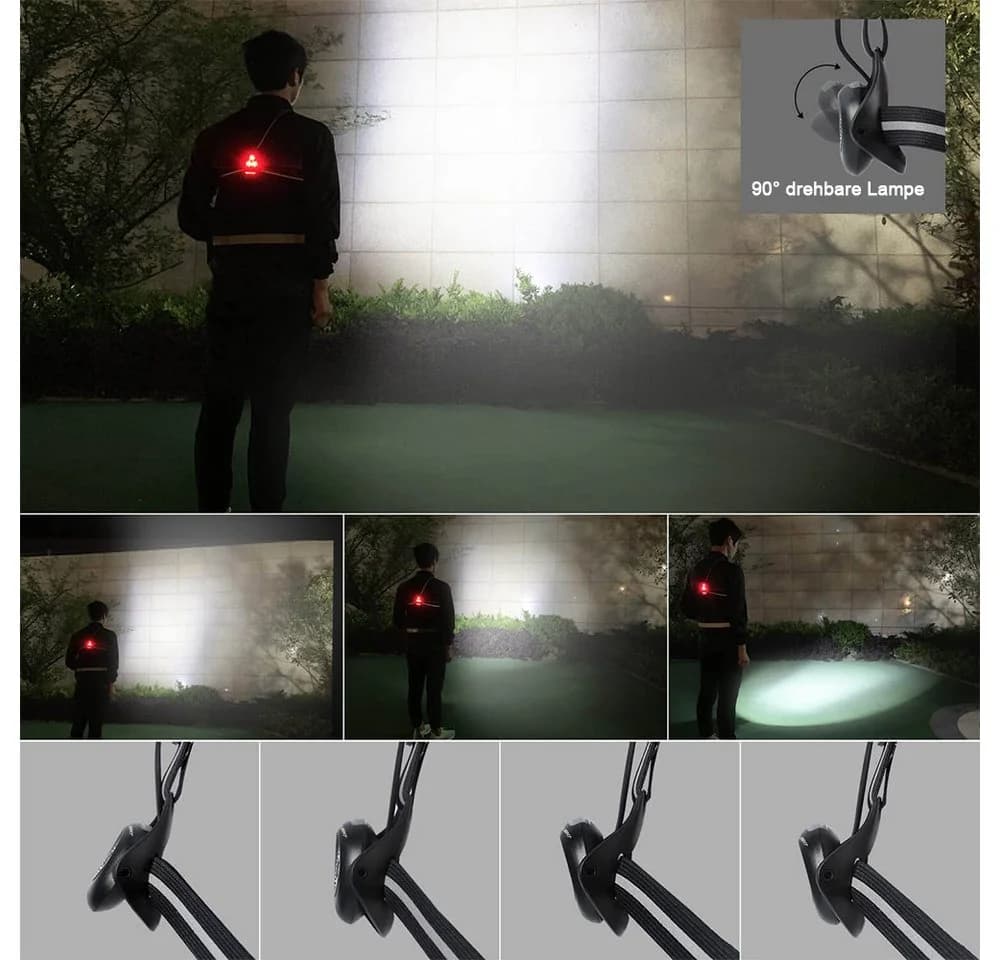 TUWENA LED Taschenlampe Lauflicht USB-C wasserdicht - Bild 4