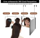 TUWENA Schminkspiegel 360° LED Beleuchtung Schwarz Bild 1