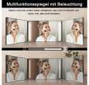TUWENA Schminkspiegel 360° LED Beleuchtung Schwarz Bild 3