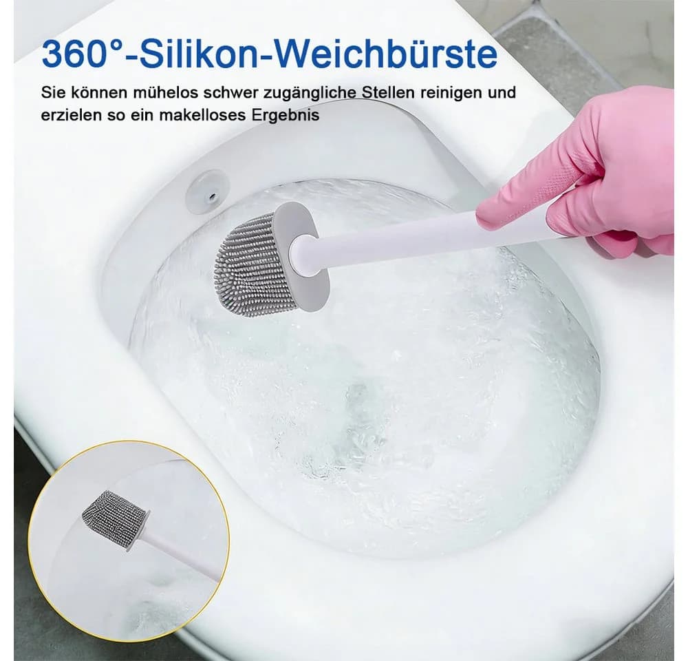 TUWENA Toilettenbürste Silikon mit Halter