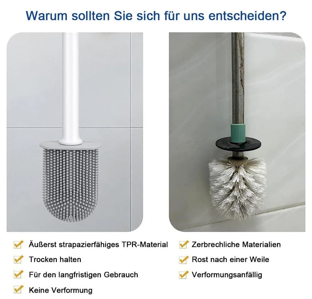 TUWENA Toilettenbürste Silikon mit Halter - Bild 5