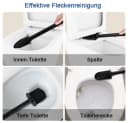 TUWENA Silikon-Toilettenbürste mit Halter Schwarz/Weiß Bild 1