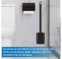 TUWENA Silikon-Toilettenbürste mit Halter Schwarz/Weiß Bild 3