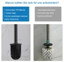 TUWENA Silikon-Toilettenbürste mit Halter Schwarz/Weiß Bild 4