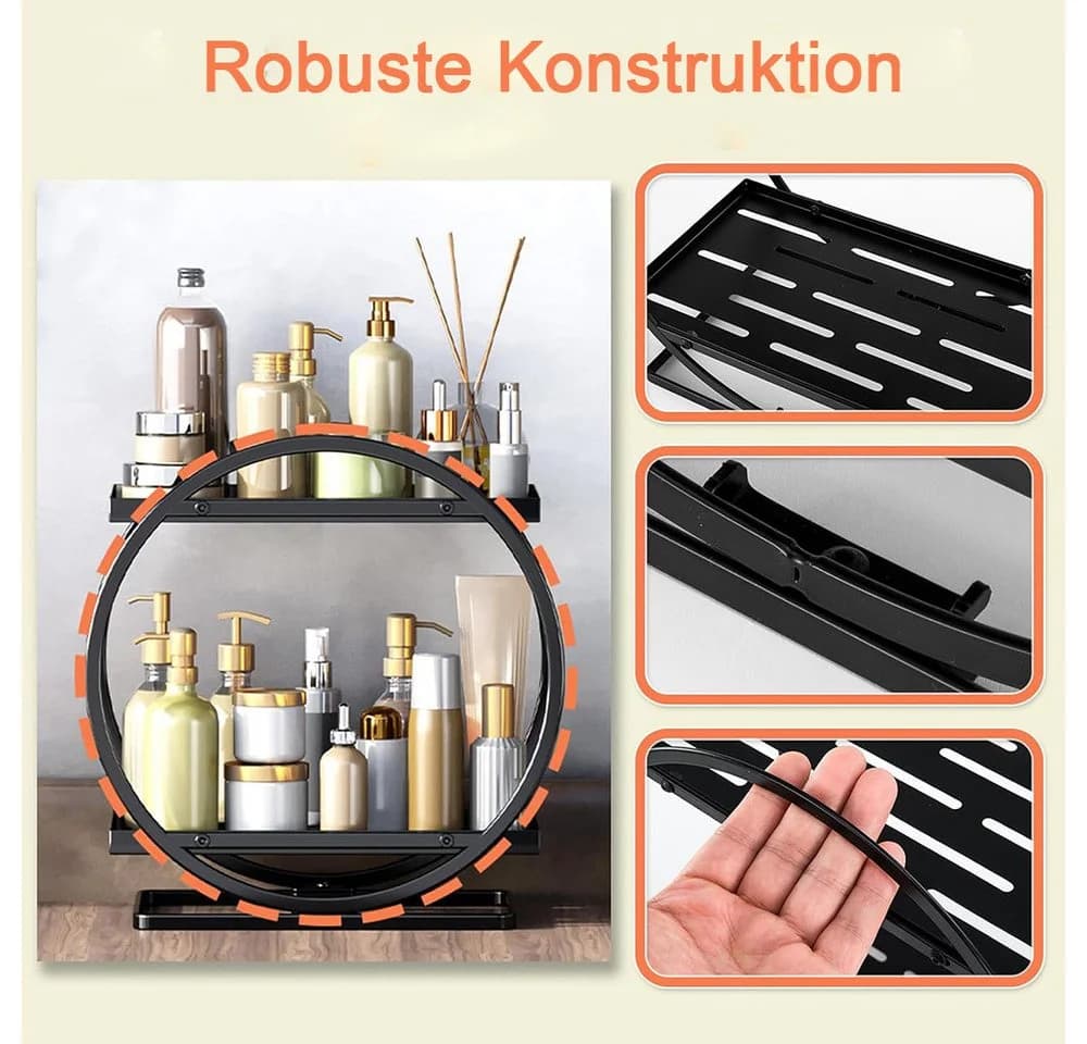 TUWENA Make-Up Organizer 2-stöckig Kosmetik-Aufbewahrungskorb - Bild 4