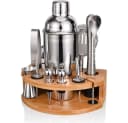 TUWENA Cocktail Shaker Set 12-tlg. Edelstahl Bambus Bild 2