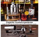 TUWENA Cocktail Shaker Set 12-tlg. Edelstahl Bambus Bild 3
