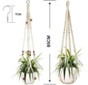 TUWENA Blumenampel 2-teiliges Pflanzenregal mit 4 Haken, gewebter Hängekorb Bild 1