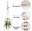 TUWENA Blumenampel 2-teiliges Pflanzenregal mit 4 Haken, gewebter Hängekorb Bild 3
