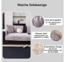 TUWENA Sofabezug Plüsch, waschbar, rutschfest Bild 3